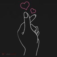Kpop Hand Symbol Heart Kdrama Korean Pop Music Fan Gift Women's Hoodie thumb 2