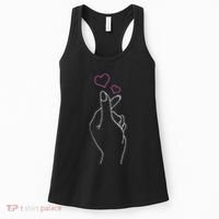 Kpop Hand Symbol Heart Kdrama Korean Pop Music Fan Gift Women's Tank Top thumb 0