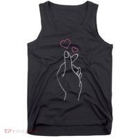 Kpop Hand Symbol Heart Kdrama Korean Pop Music Fan Gift Tank Top thumb 0