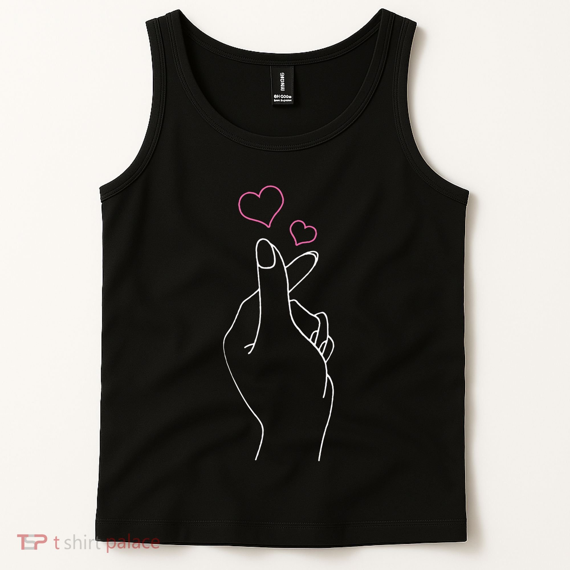 Kpop Hand Symbol Heart Kdrama Korean Pop Music Fan Gift Tank Top