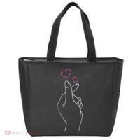 Kpop Hand Symbol Heart Kdrama Korean Pop Music Fan Gift Tote Bag thumb 0