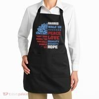 Kamala Harris Tim Walz 2024 Peace Lgbt Harris Walz Waltz Apron thumb 2