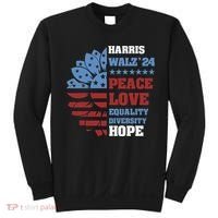 Kamala Harris Tim Walz 2024 Peace Lgbt Harris Walz Waltz Sweatshirt thumb 0