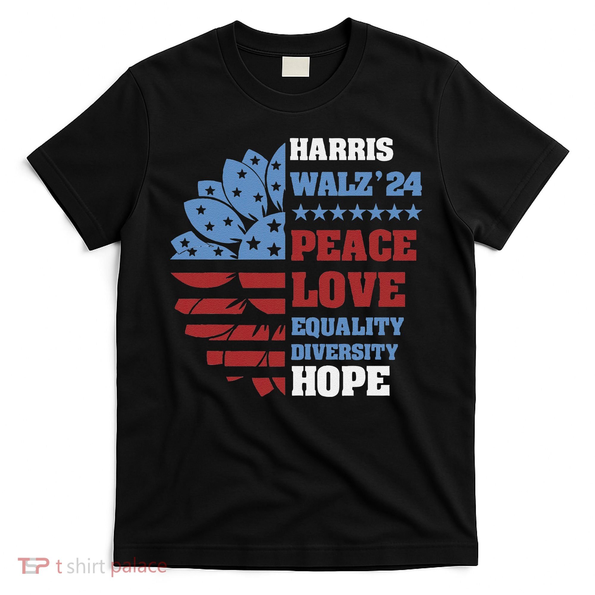 Kamala Harris Tim Walz 2024 Peace Lgbt Harris Walz Waltz T-Shirt