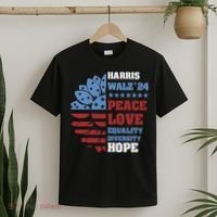 Kamala Harris Tim Walz 2024 Peace Lgbt Harris Walz Waltz T-Shirt thumb 2