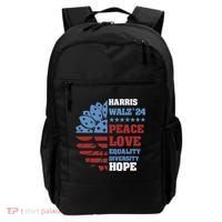 Kamala Harris Tim Walz 2024 Peace Lgbt Harris Walz Waltz Backpack thumb 0