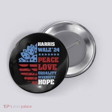 Kamala Harris Tim Walz 2024 Peace Lgbt Harris Walz Waltz Button