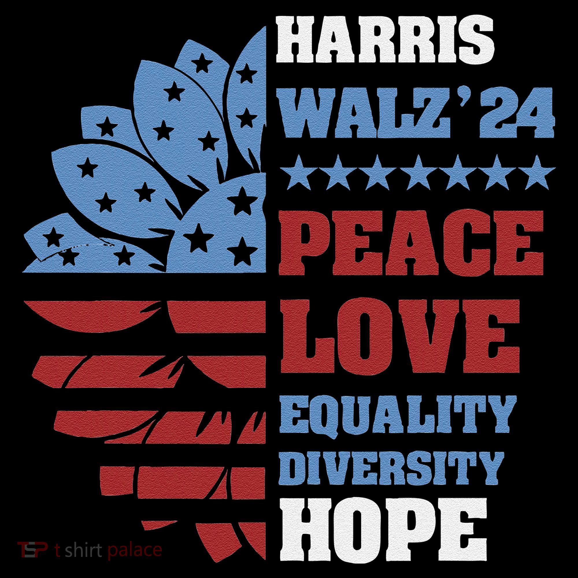 Kamala Harris Tim Walz 2024 Peace Lgbt Harris Walz Waltz Coffee Mug