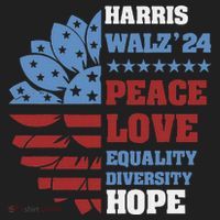 Kamala Harris Tim Walz 2024 Peace Lgbt Harris Walz Waltz Beanie thumb 2
