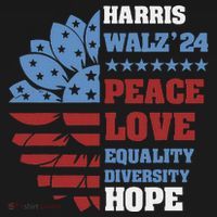 Kamala Harris Tim Walz 2024 Peace Lgbt Harris Walz Waltz Women's Hoodie thumb 2