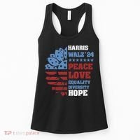 Kamala Harris Tim Walz 2024 Peace Lgbt Harris Walz Waltz Women's Tank Top thumb 0