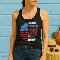 Kamala Harris Tim Walz 2024 Peace Lgbt Harris Walz Waltz Women's Tank Top thumb 2