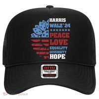 Kamala Harris Tim Walz 2024 Peace Lgbt Harris Walz Waltz Hat thumb 0