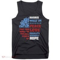 Kamala Harris Tim Walz 2024 Peace Lgbt Harris Walz Waltz Tank Top thumb 0