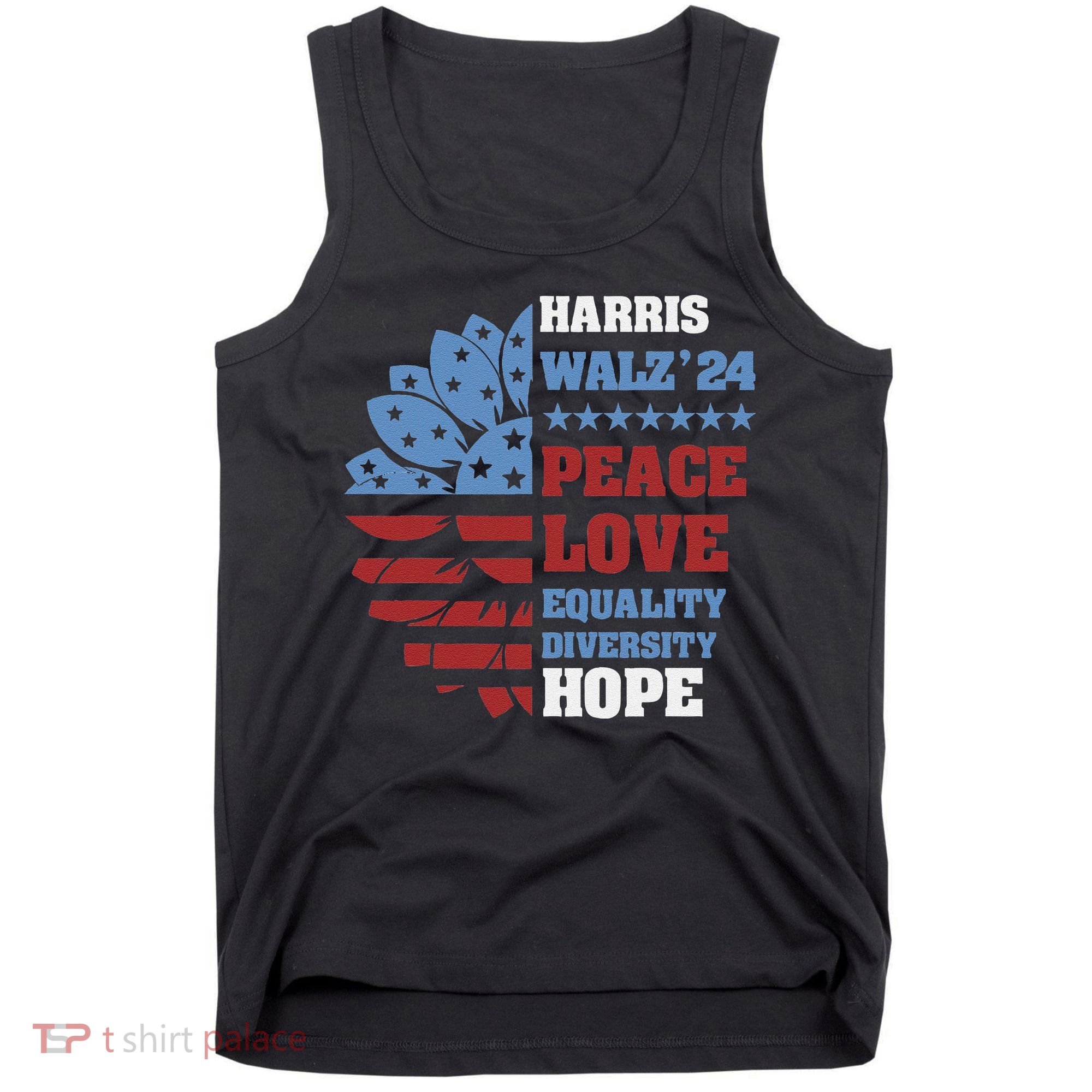 Kamala Harris Tim Walz 2024 Peace Lgbt Harris Walz Waltz Tank Top