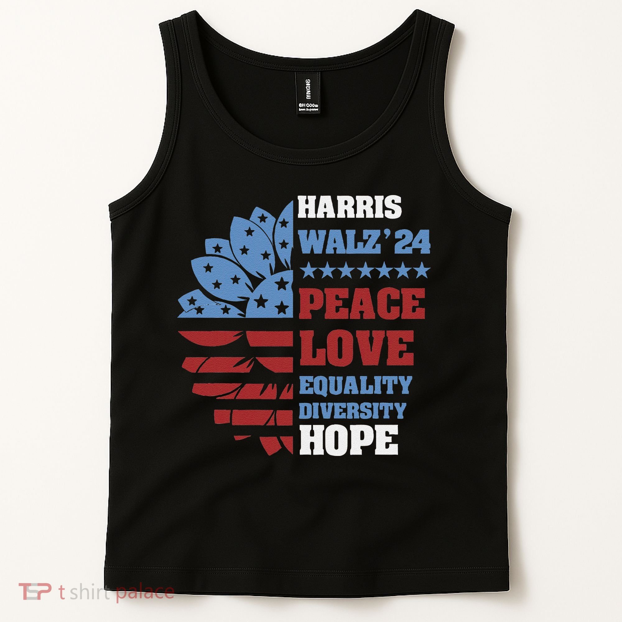 Kamala Harris Tim Walz 2024 Peace Lgbt Harris Walz Waltz Tank Top