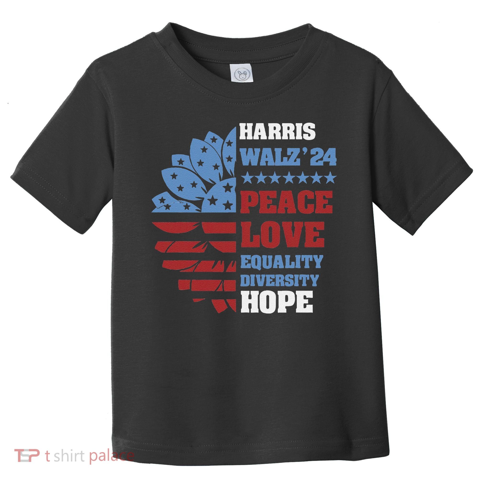 Kamala Harris Tim Walz 2024 Peace Lgbt Harris Walz Waltz Toddler T-Shirt