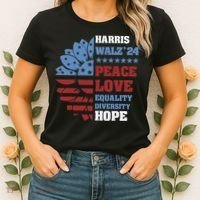 Kamala Harris Tim Walz 2024 Peace Lgbt Harris Walz Waltz Women's T-Shirt thumb 2