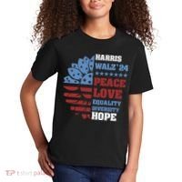 Kamala Harris Tim Walz 2024 Peace Lgbt Harris Walz Waltz Kids T-Shirt thumb 2
