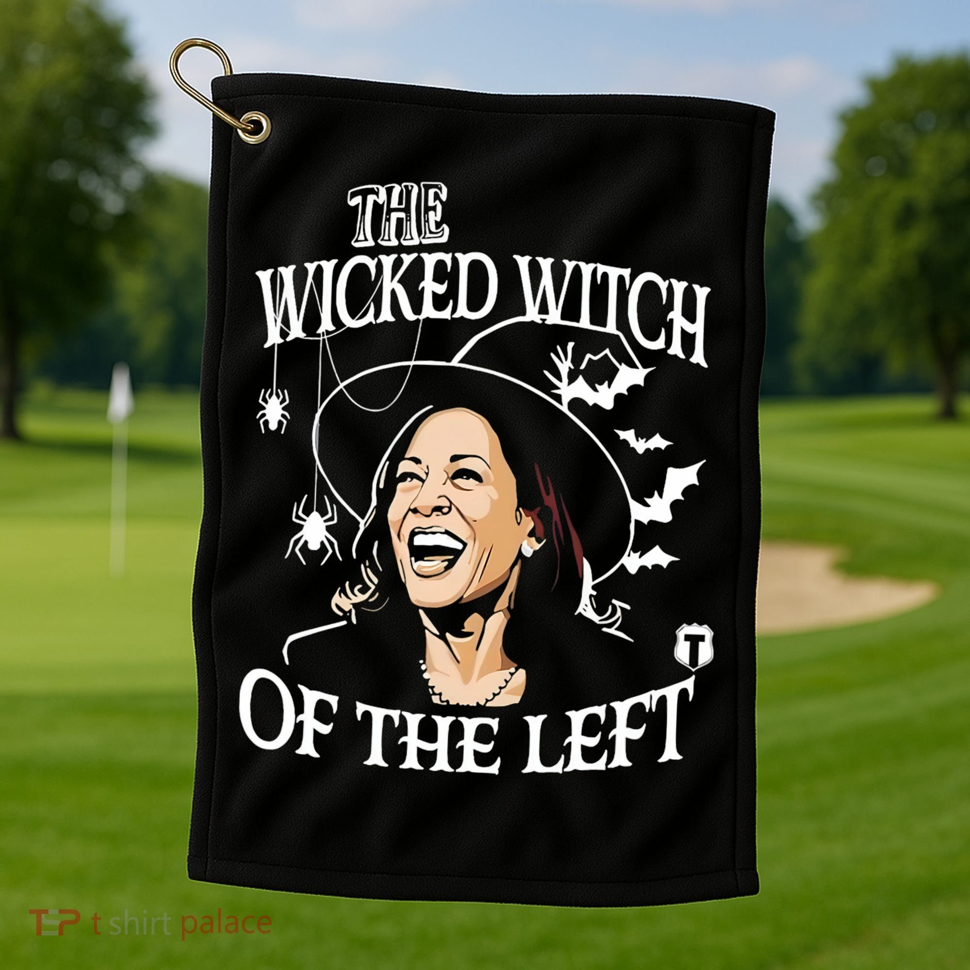 Kamala Harris The Wicked Witch Of The Left Halloween Golf Towel