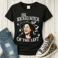 Kamala Harris The Wicked Witch Of The Left Halloween Women's T-Shirt thumb 3