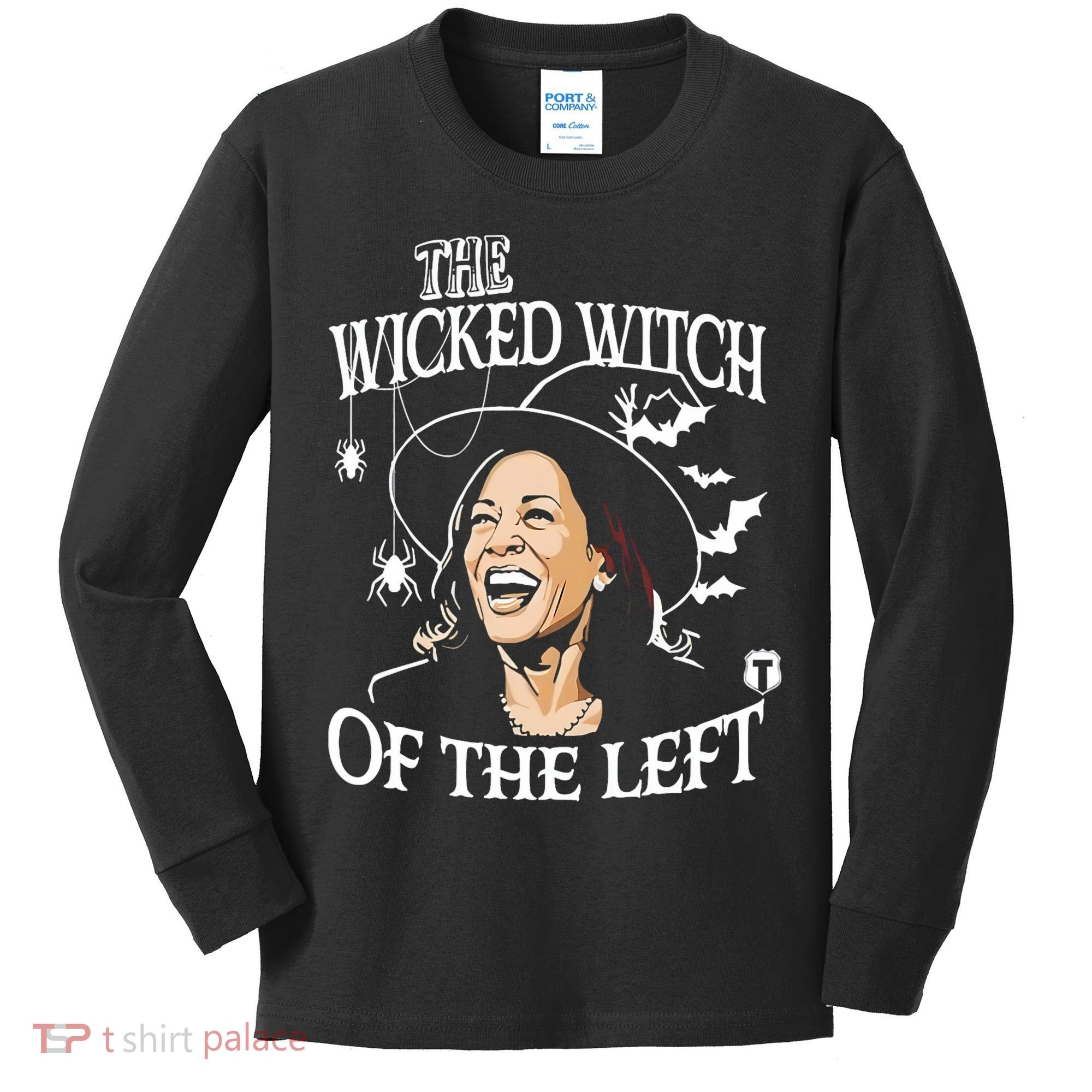 Kamala Harris The Wicked Witch Of The Left Halloween Kids Long Sleeve Shirt