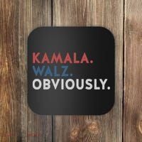 Kamala Harris Tim Walz Obviously 2024 Election Coaster thumb 0
