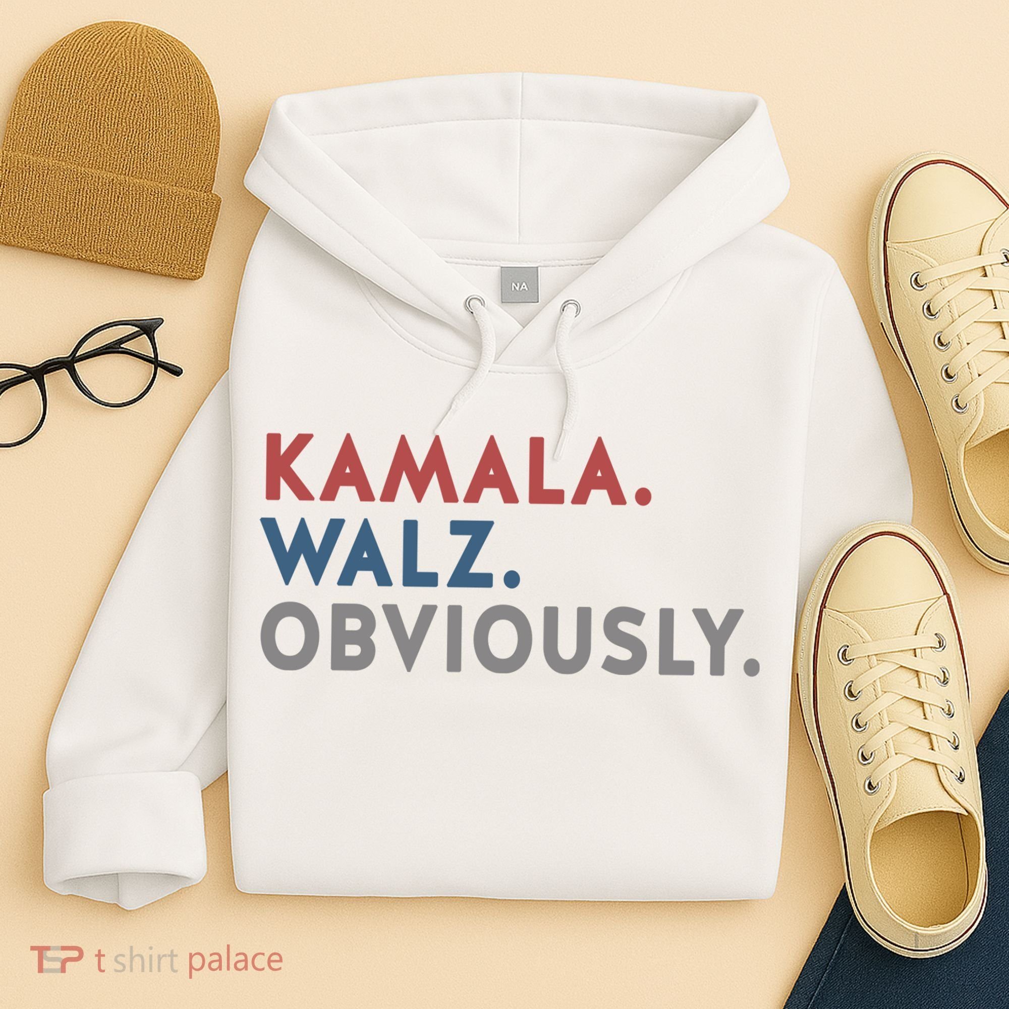Kamala Harris Tim Walz Obviously 2024 Election Hoodie