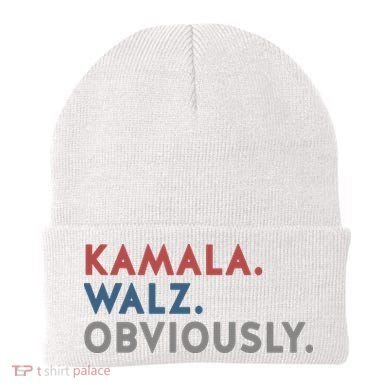 Kamala Harris Tim Walz Obviously 2024 Election Beanie