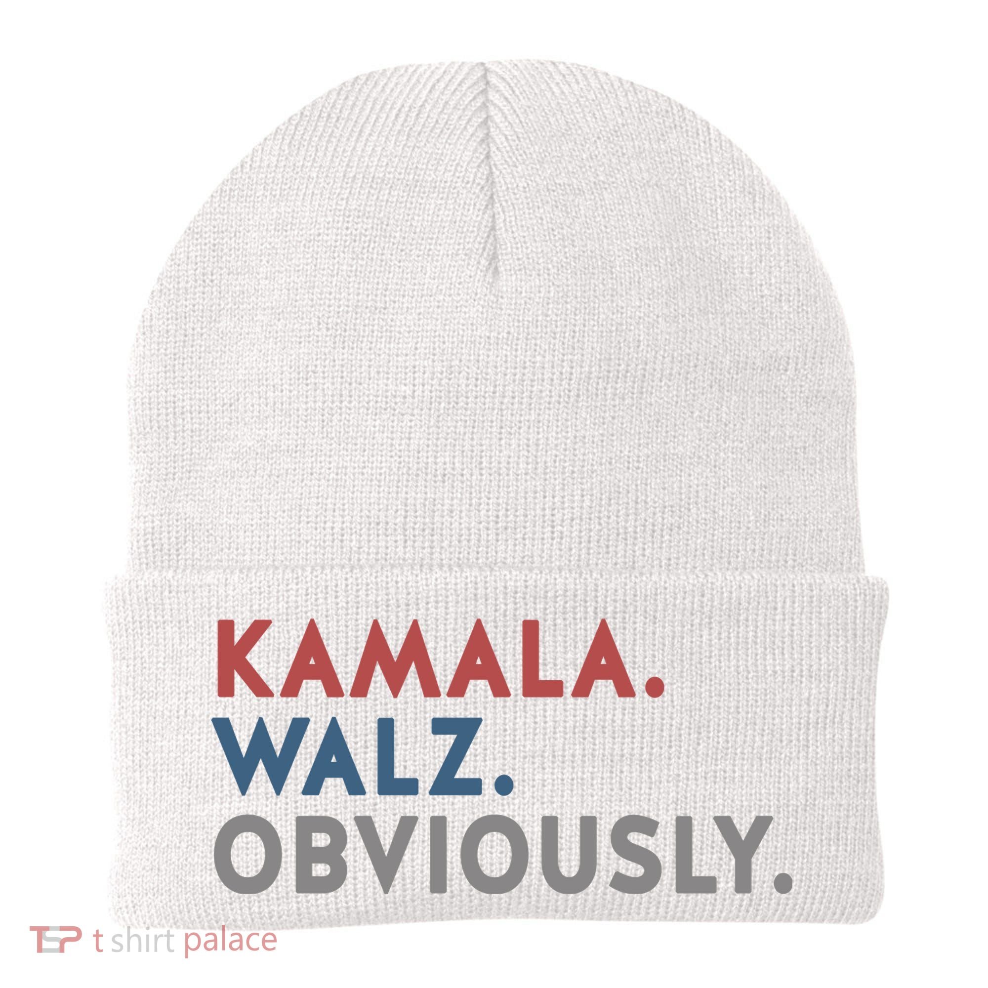 Kamala Harris Tim Walz Obviously 2024 Election Beanie