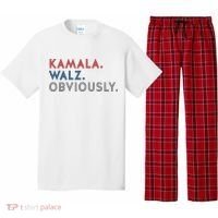 Kamala Harris Tim Walz Obviously 2024 Election Pajama Set thumb 0