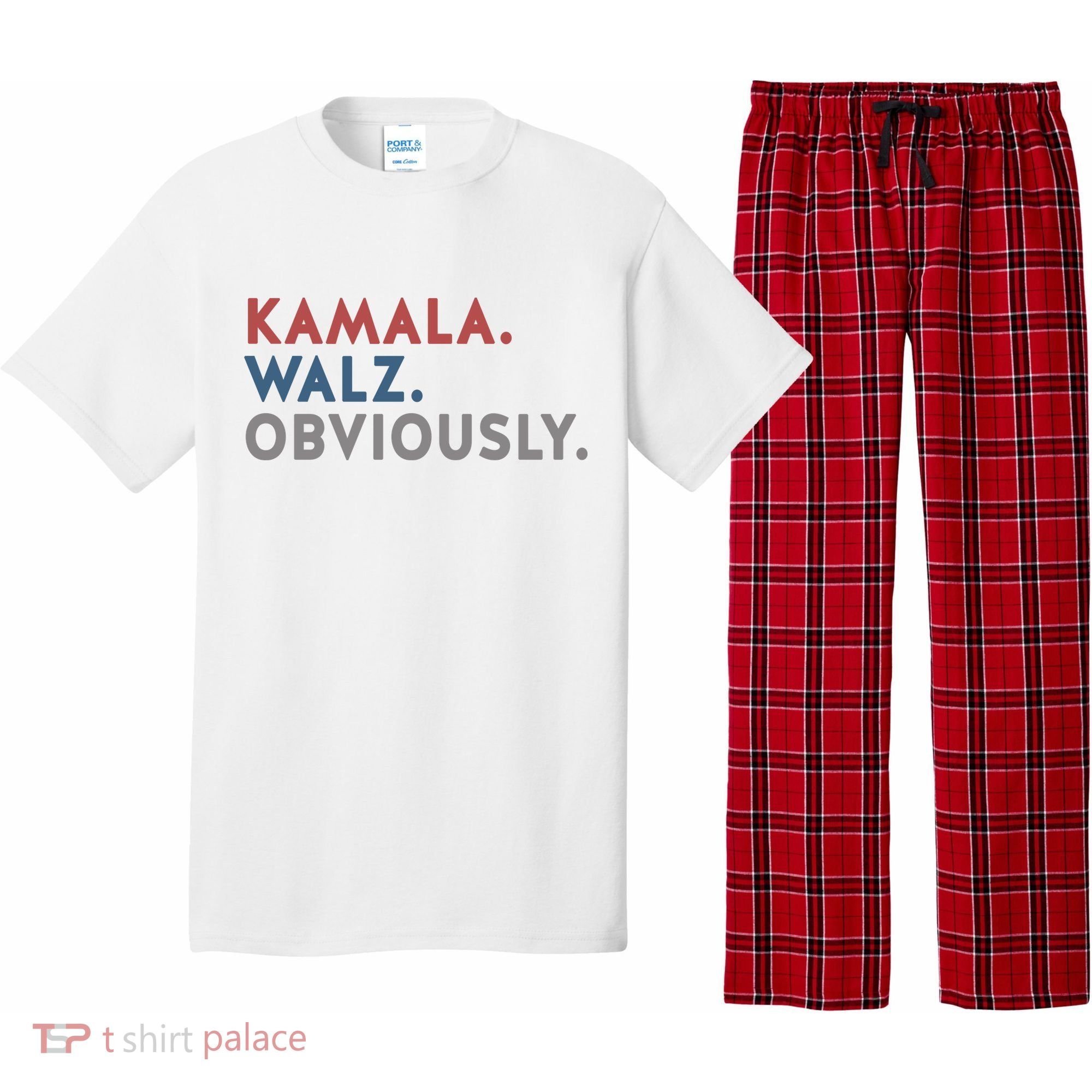 Kamala Harris Tim Walz Obviously 2024 Election Pajama Set