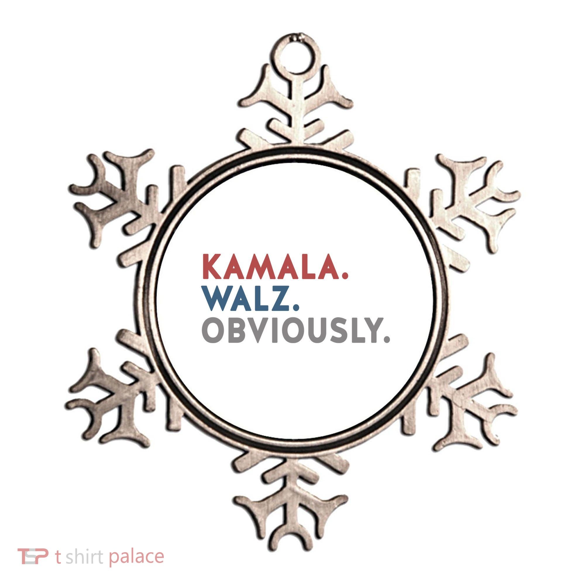 Kamala Harris Tim Walz Obviously 2024 Election Ornament