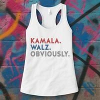 Kamala Harris Tim Walz Obviously 2024 Election Women's Tank Top thumb 3