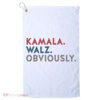 Kamala Harris Tim Walz Obviously 2024 Election Golf Towel thumb 0