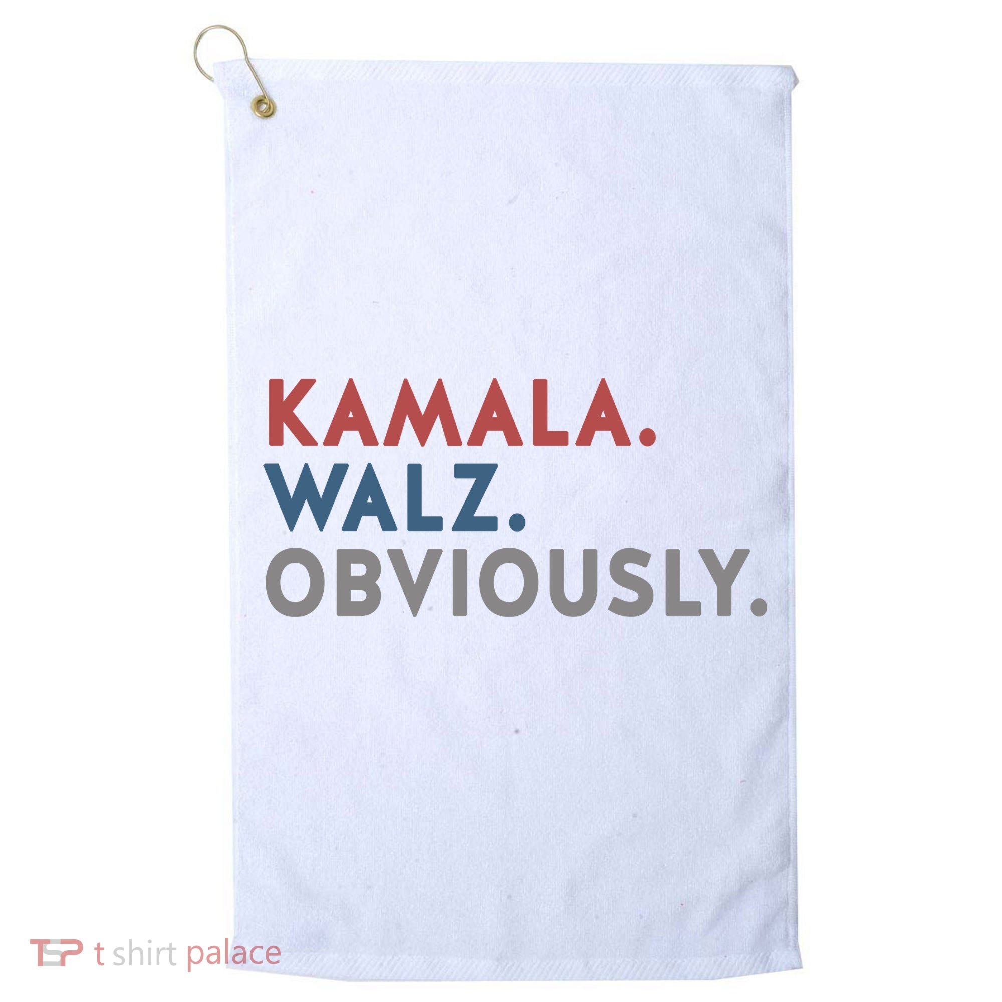 Kamala Harris Tim Walz Obviously 2024 Election Golf Towel