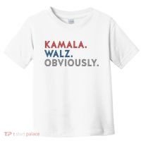 Kamala Harris Tim Walz Obviously 2024 Election Toddler T-Shirt thumb 0