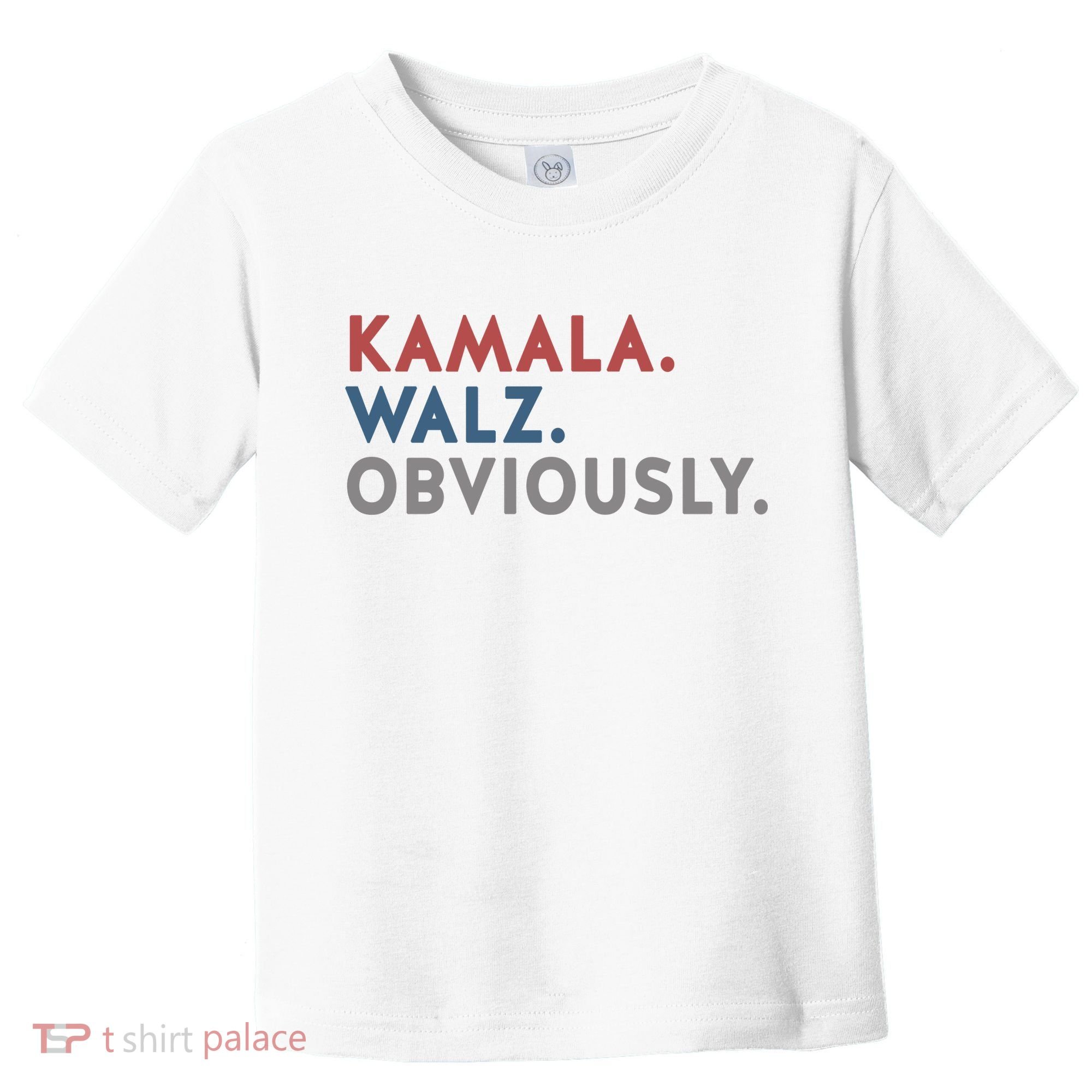 Kamala Harris Tim Walz Obviously 2024 Election Toddler T-Shirt