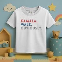 Kamala Harris Tim Walz Obviously 2024 Election Toddler T-Shirt thumb 3