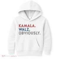 Kamala Harris Tim Walz Obviously 2024 Election Kids Hoodie thumb 0
