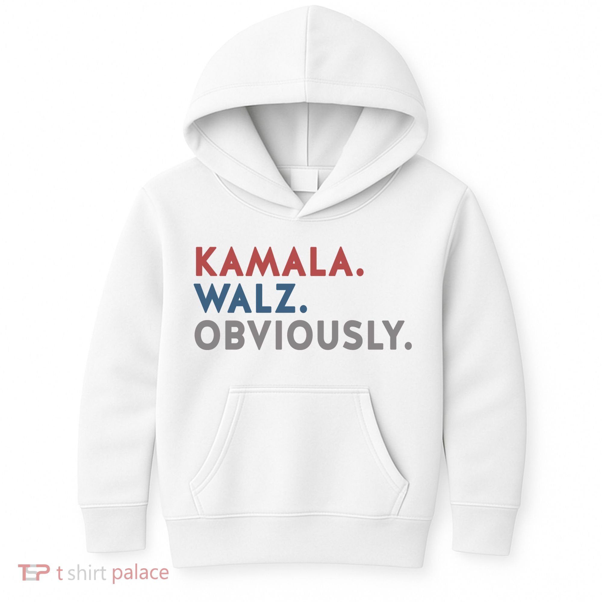 Kamala Harris Tim Walz Obviously 2024 Election Kids Hoodie