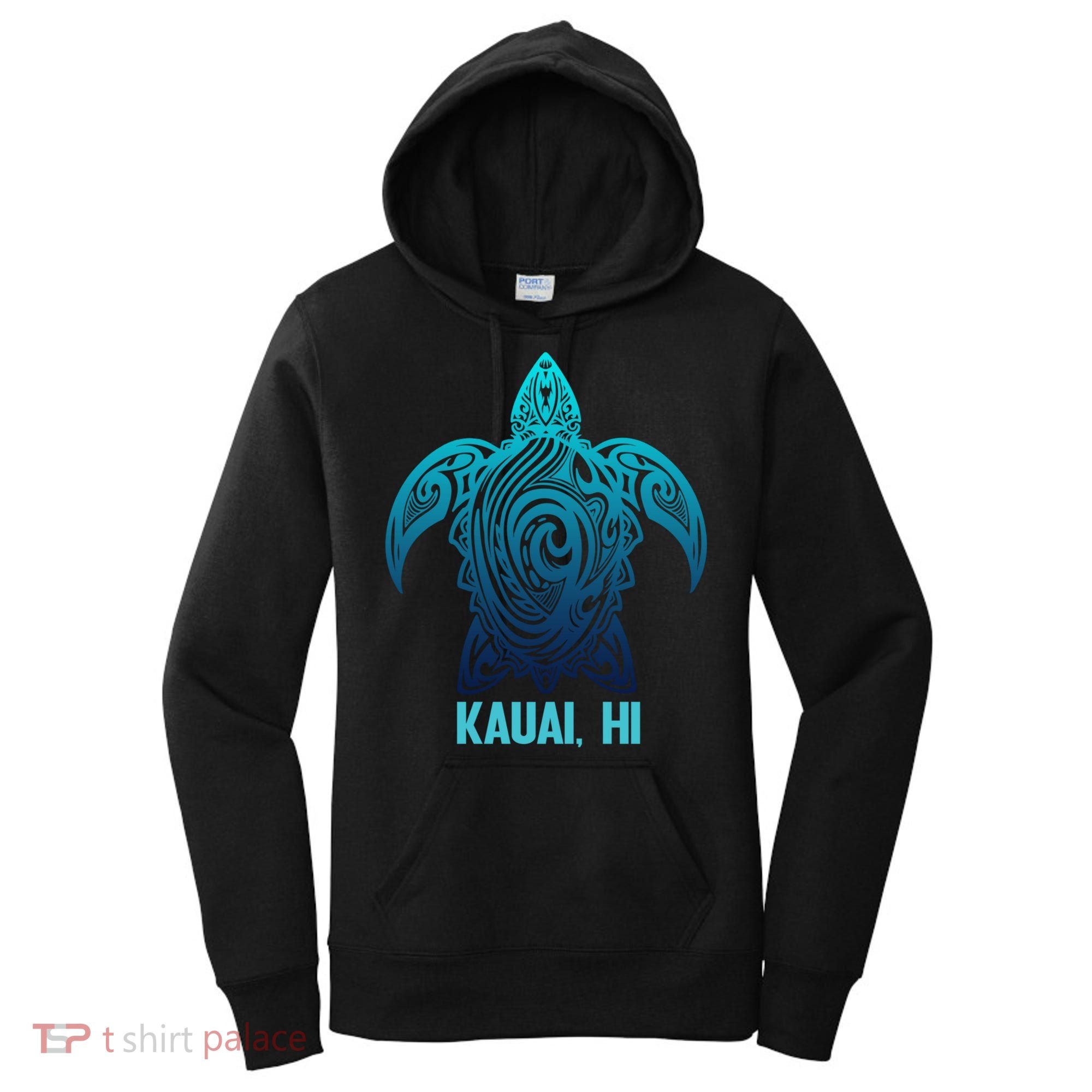 Kauai Hawaii Tribal Sea Turtle Hawaiian Surfer Scuba Diving Gift Women's Hoodie