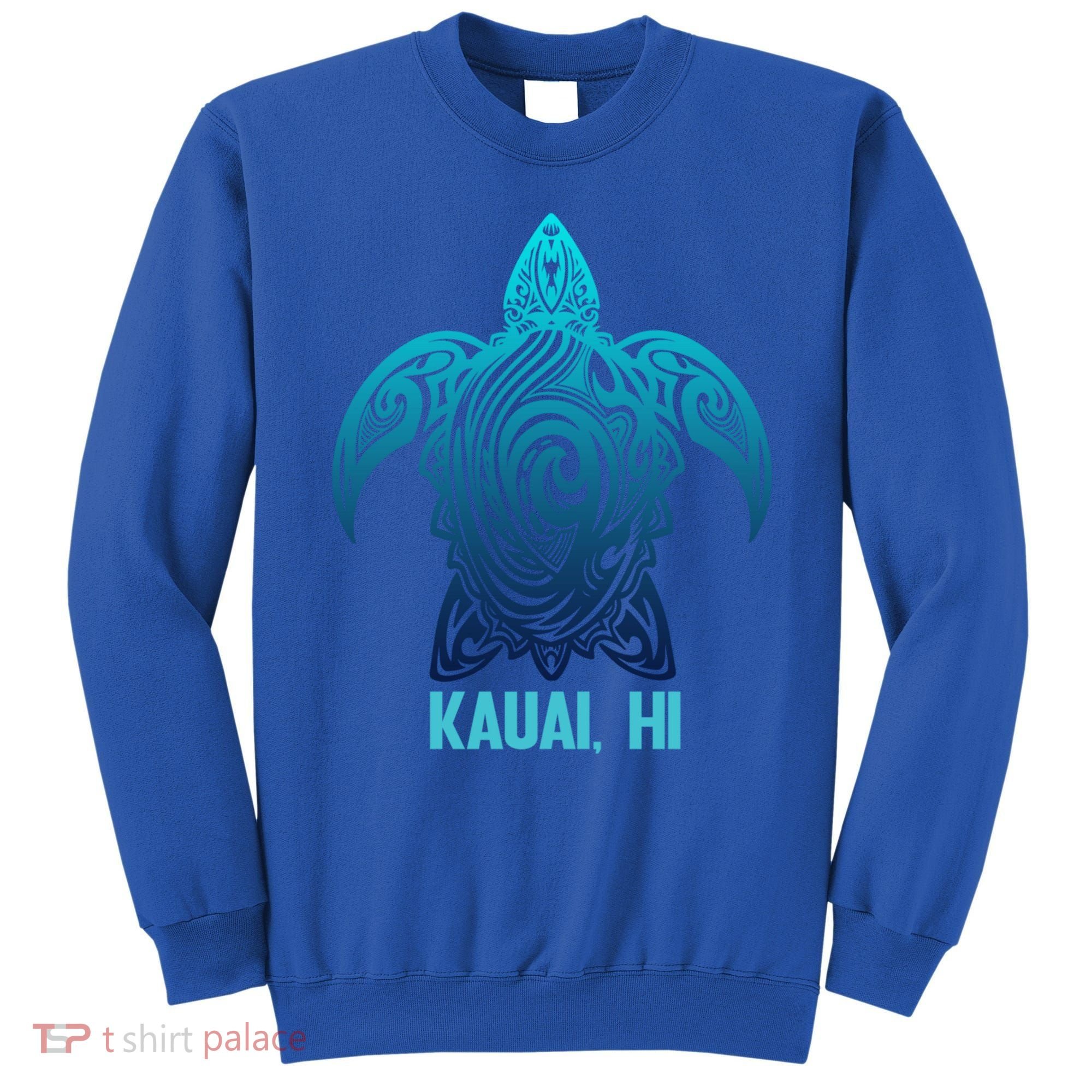 Kauai Hawaii Tribal Sea Turtle Hawaiian Surfer Scuba Diving Gift Sweatshirt