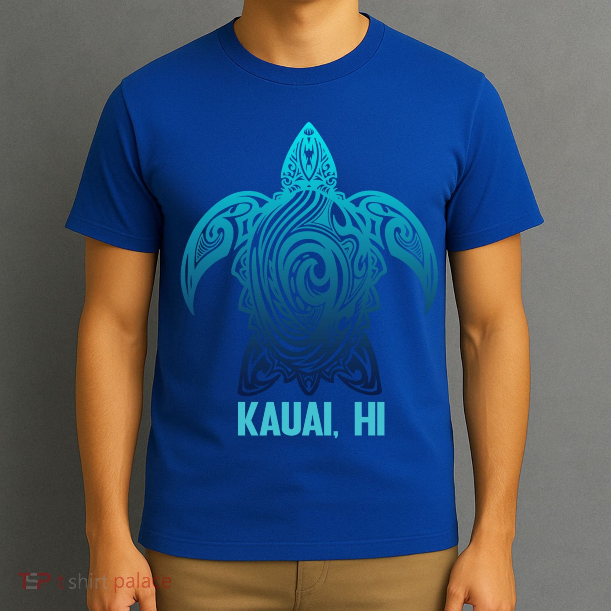 Kauai Hawaii Tribal Sea Turtle Hawaiian Surfer Scuba Diving Gift T-Shirt