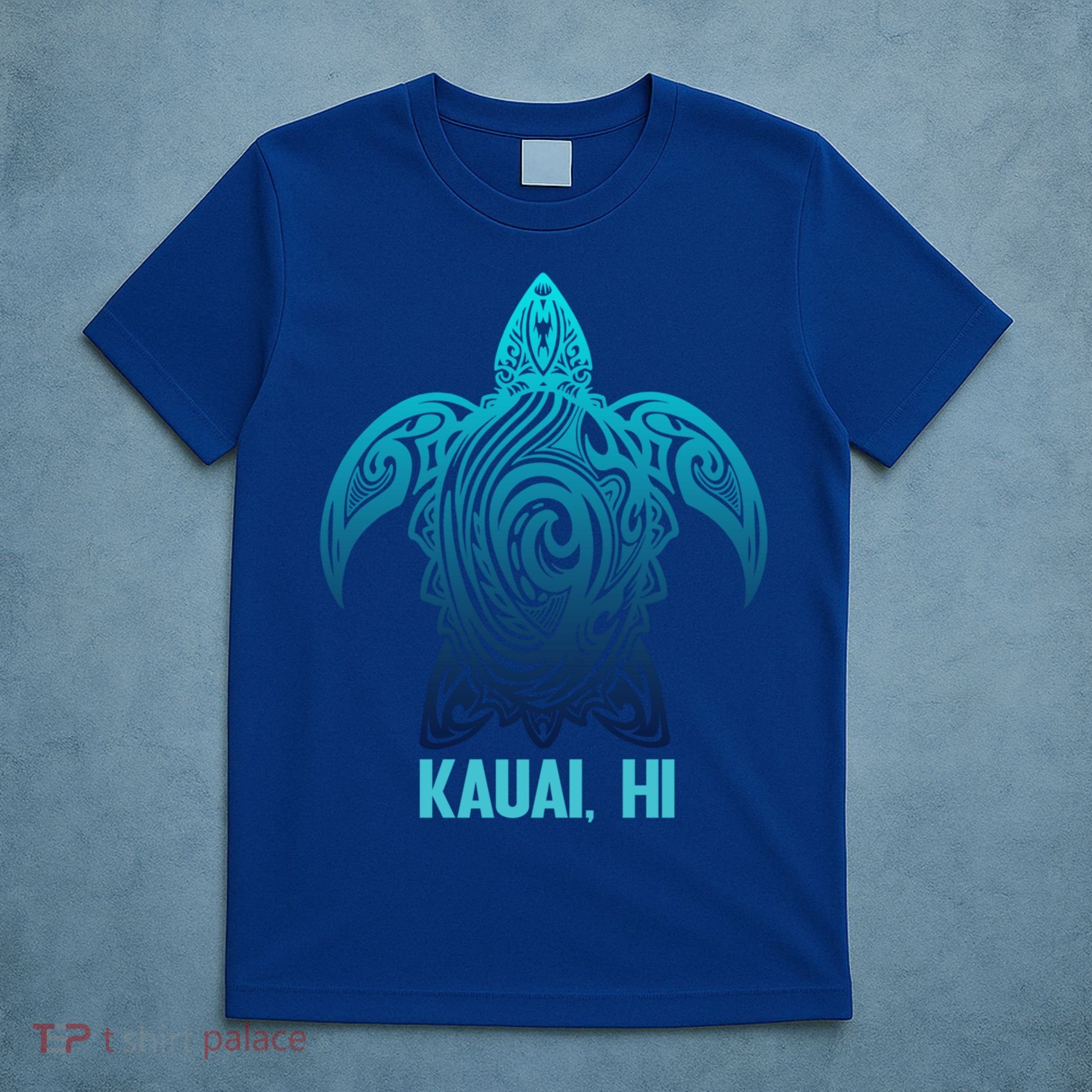 Kauai Hawaii Tribal Sea Turtle Hawaiian Surfer Scuba Diving Gift T-Shirt