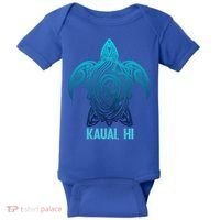 Kauai Hawaii Tribal Sea Turtle Hawaiian Surfer Scuba Diving Gift Baby Bodysuit thumb 0