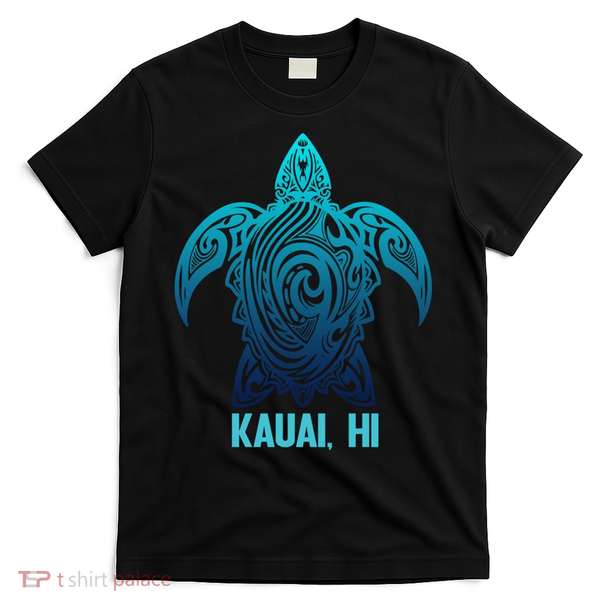 Kauai Hawaii Tribal Sea Turtle Hawaiian Surfer Scuba Diving T-Shirt