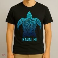 Kauai Hawaii Tribal Sea Turtle Hawaiian Surfer Scuba Diving T-Shirt thumb 3