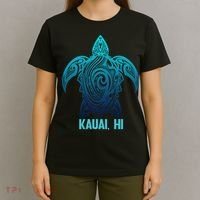 Kauai Hawaii Tribal Sea Turtle Hawaiian Surfer Scuba Diving T-Shirt thumb 4