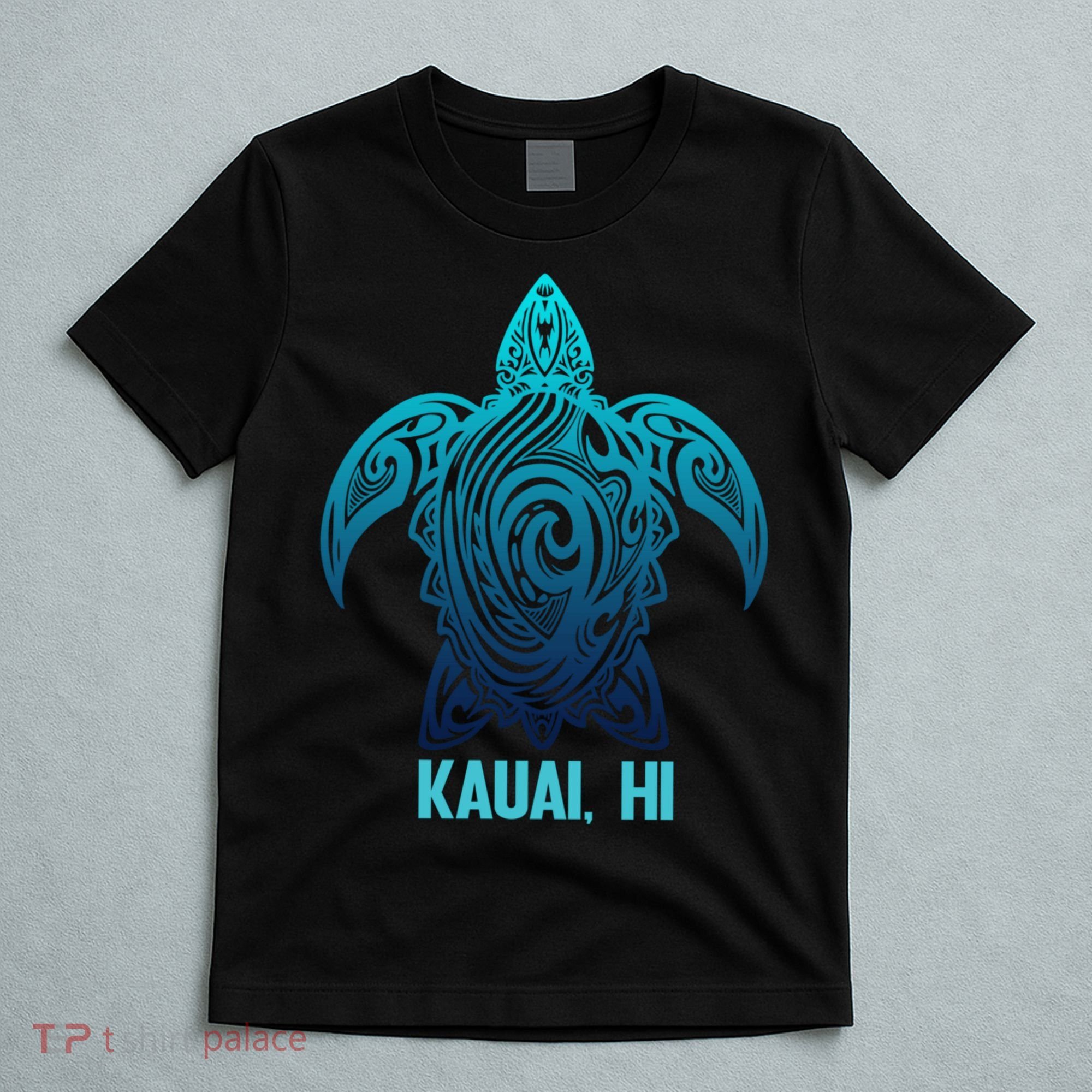 Kauai Hawaii Tribal Sea Turtle Hawaiian Surfer Scuba Diving T-Shirt